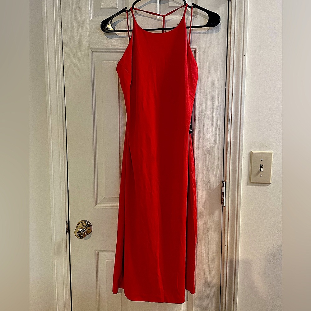 Red fitted cocktail dress - never worn!